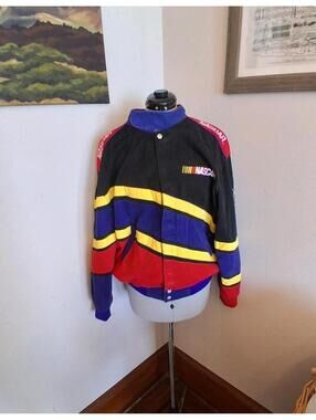Vintage 90s Jeff Hamilton Racing Jacket NASCAR Retro Collectable Sz Large